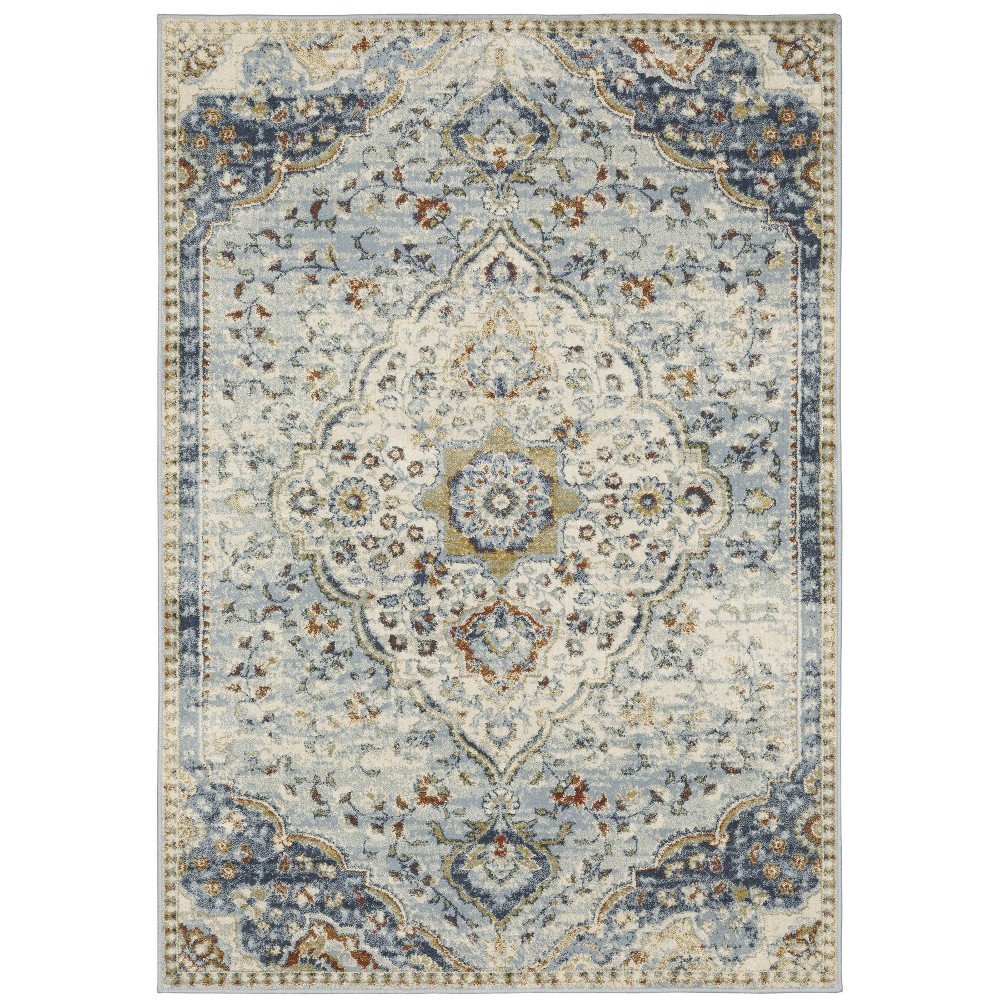 Photos - Area Rug 3'3"x5' Bryant Vintage Medallion Indoor  Blue - Captiv8e Designs