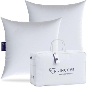 Lincove Throw Pillow Insert - Canadian-Made, 100% Cotton, Down-Alternative, Hypoallergenic - Decor Pillow, 2 Pack - 1 of 4