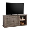 62.4" Wood Farmhouse TV Stand with Sliding Doors, Adjustable Shelves, and Cord Management for TVs up to 70" for Living Room - 4 of 4