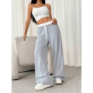 Ladies' Comfort  Focused Drawstring WideLeg Joggers Pants - 1 of 4