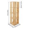 YIYIBYUS 4 Tiers Rotating Bookshelf, 360° Revolving Bookcase, Display Book Shelf - 4 of 4
