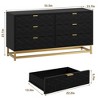 Dresser for Bedroom, 53.5" Large 6/7 Drawer Dresser Organizer with Golden Metal Handle and Legs - 2 of 4