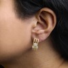 Haus of Brilliance 14K Yellow Gold Plated Silver 1/4 Ctw Diamond Multi-Dimension Dangle Earrings - 4 of 4