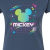 Women's - Disney - Mickey Vaporwave Sunset Fitted Graphic T-Shirt - 2 of 3