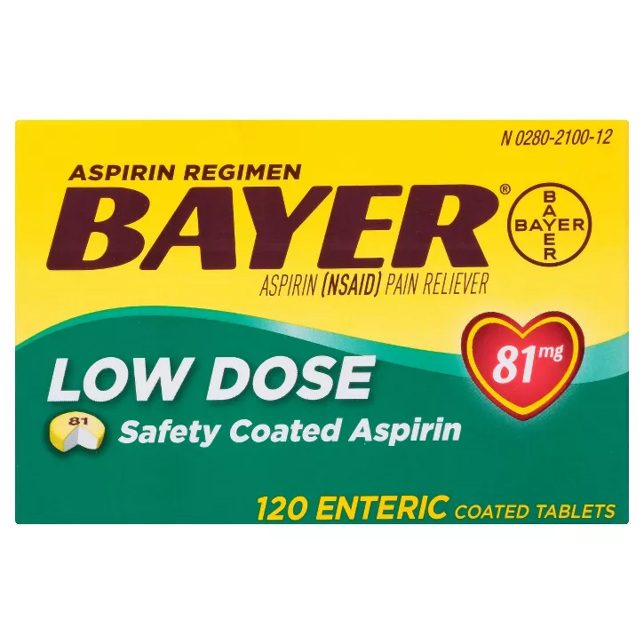 Bayer Low Dose Aspirin 81mg Regimen Pain Reliever Coated Tablets (NSAID) - how to make a first aid kit for your car