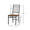Syemin Dining Chairs 2 Piece Folding Dining Chairs, Portable Foldable Chairs pholstered Dining Room Chair, Kitchen Chairs, Brown, 16.93"*15.35"*34.84" - 3 of 4