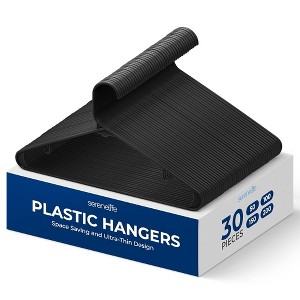 SereneLife Slim Plastic Hangers - 1 of 4