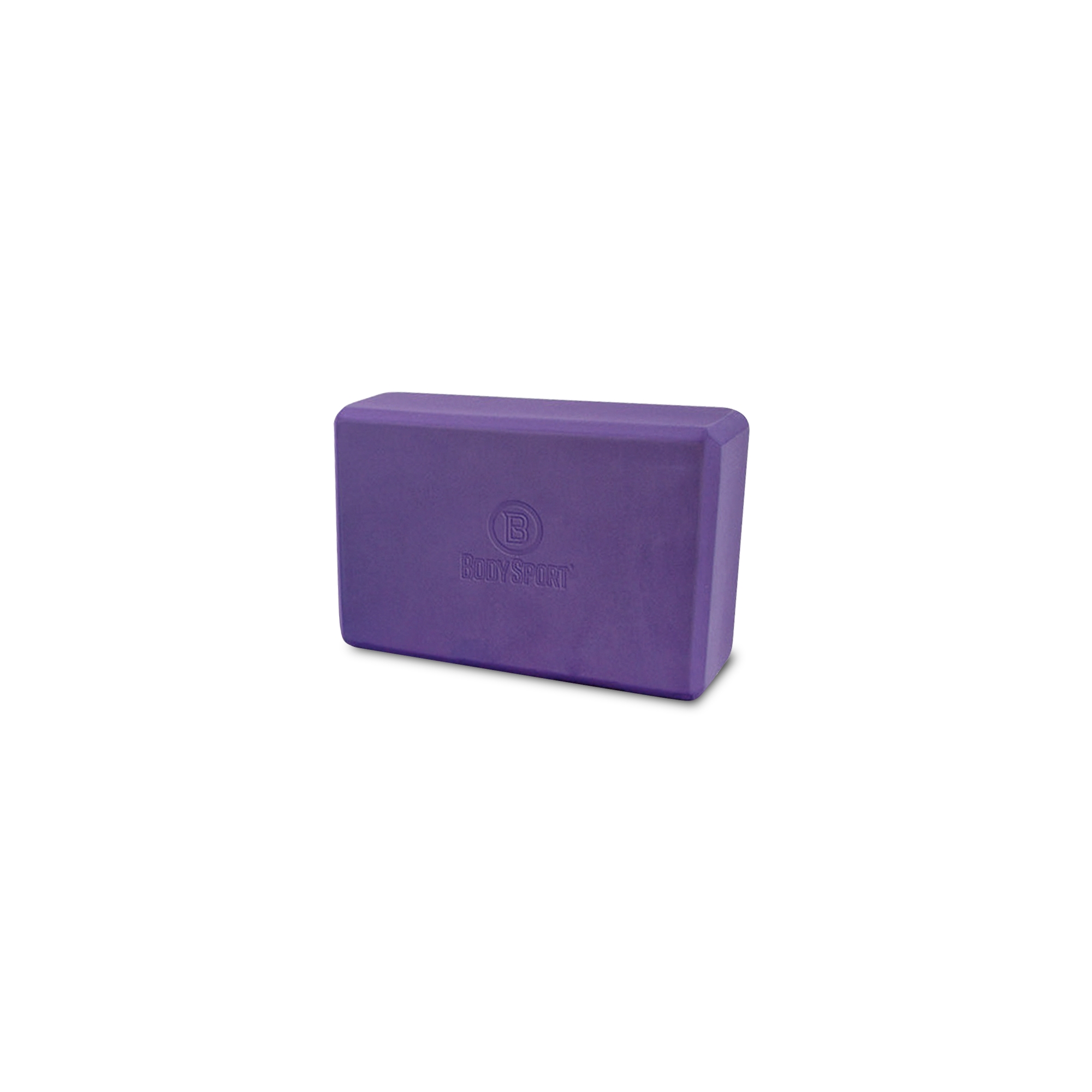 BodySport High Density Supportive Foam Yoga Block for Yoga and Pilates, 3-Inch x 6-Inch x 9-Inch, Purple