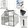 6x8 FT Polycarbonate Greenhouse, Aluminum Walk-in Greenhouses with Sliding Door & Raised Base, Plant Greenhouse for Outdoor Garden Backyard - 4 of 4