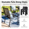 Captiva Designs 5pc Outdoor Patio Dining Set with Square Steel Table & Metal Armrest Chairs - 4 of 4