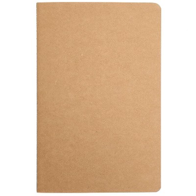 Paper Junkie 24 Pack Blank Kraft Travel Notebook Journal Sketchbook Notepad Unlined for Travelers Students Office, A5 Size