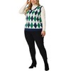 Agnes Orinda Women's Plus Size Cable Knit Sleeveless Pullover Sweater Vest - 2 of 4
