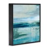 Stupell Industries Abstract Ocean Horizon Modern Nautical Painting Blue Green, 17" x 17" - 3 of 4