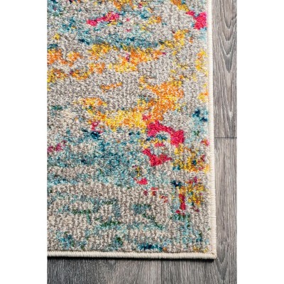 Monet Multicolor Abstract Synthetic 4' x 6' Area Rug