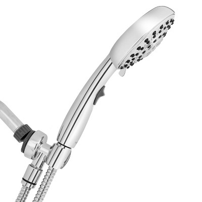 Chrome Handheld Multi-head Shower with 8ft Hose