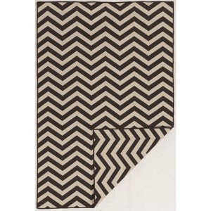 HomeStock Salonika Reversible Chevron Brown 2'6" X 4'6", Woven and Hand Finished, Transitional - 1 of 4