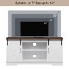 Farmhouse TV Stand for 65 Inch TV, Entertainment Center with Sliding Barn Door and Adjustable Shelves - 4 of 4