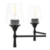 Sunset Stella 5-Light Black Chandelier 100W with Clear Glass Shades - 3 of 4