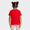 Toddler Girls' Holiday Short Sleeve Graphic T-Shirt - Cat & Jack™ Red - 3 of 4