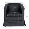 CAVINAS Velvet Swivel Accent Chair,360° Rotating Armchair with Plush Cushions for Living Room,Apartment - 3 of 4