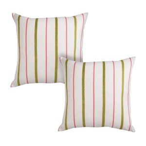Split P Zinnia Stripe Pillow Cover 20" Set of 2 - 1 of 3