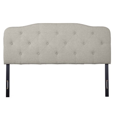 Angela Full Warm Gray Upholstered Tufted Headboard