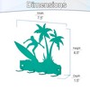 5 Star Super Deals Tropical Surfer Key Rack – Wall-Mounted Metal Organizer with Palm Tree Design, Teal Finish, Compact Hooks for Beach House Decor - 3 of 3