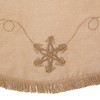 Kurt Adler 54-Inch Jute with Macrame Snowflake Tree Skirt - 2 of 4