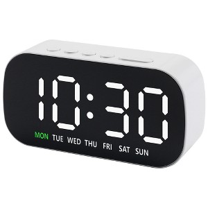 REGALWOVEN HMETOL Digital Corded Electric Plastic Adjustable Brightness Alarm Clock 5.1"L x 1.4"W x 2.4"H 1 Pc - 1 of 4