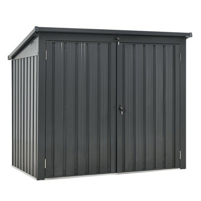 NicBex 5x3 Ft Outdoor Storage Shed with Lockable Doors for Garbage Cans,Backyard Garden,Patio