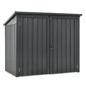 NicBex 5x3 Ft Outdoor Storage Shed with Lockable Doors for Garbage Cans,Backyard Garden,Patio - 1 of 4