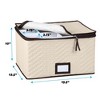 Wine Glass Storage Box with Dividers, Durable Quilted Microfiber - Holds 12 Wine Glasses 3.75" W up to 10" Tall - Stemware Storage Case - 3 of 4