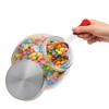 Juvale Glass Glass Jar Candy Dispenser with Scoop and Stainless Steel Lid, Penny Jar for Cookies, Nuts, Dry Goods, Jelly Beans, Food Storage, 58 Oz - 3 of 4
