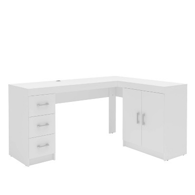 White corner outlet desk target