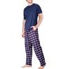 SLEEPHERO Men’s Pajama Set 2 Piece PJ with Crew Neck Short Sleeve Tee and Pants - 2 of 3