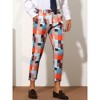 Lars Amadeus Men's Plaid Cropped Ankle Length Business Trousers - 2 of 4