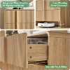 AMERLIFE Fluted Modern Chest Dresser with Pine Handles, Rounded Corners & Anti-Tip, 48" Tall Wood Storage Organizer for Living Room - 4 of 4