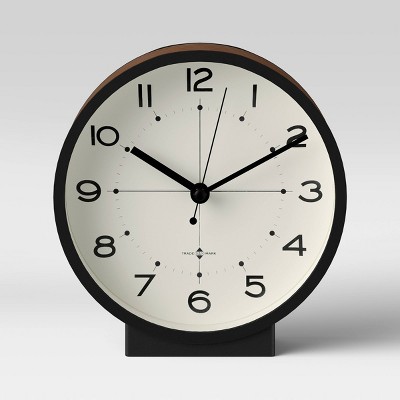 6" Round Mantel Clock Black - Threshold™