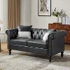 Miguel 62.2" Wide Leather Sofa With Solid Wood Legs| ARTFUL LIVING DESIGN - 2 of 4