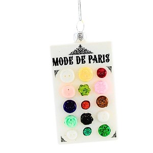 Cody Foster 3.5 Inch Button Card Ornament Sewing Tree Ornaments - 1 of 3