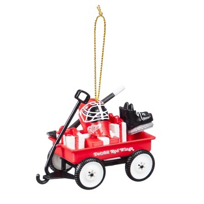 Evergreen Detroit Red Wings Team Wagon Ornament