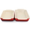 Crock Pot Artisan 2 Piece Stoneware Bake Pans in Gradient Red - 3 of 4