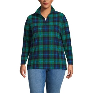 Lands' End Women's Anyweather Fleece Quarter Zip Pullover - 1 of 4