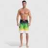 Anna-Kaci Men's Stripe Swim Shorts with Cargo Pocket and Adjustable Drawstring Waist - 2 of 4