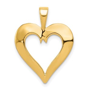 Black Bow Jewelry 14k Yellow Gold Heart Pendant, 18mm - 1 of 4