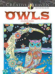 Owls Adult Coloring Book by Marjorie Sarnat