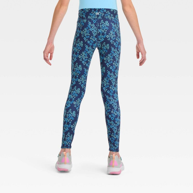 Girls&#39; Mid-Rise Ribbed Leggings - All In Motion™, 3 of 8
