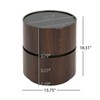 Round Side Table With 2 Drawers, Modern Bedroom Nightstand, Space Saving End Table, Sofa Side Table for Living Room Bedroom, No Assembly Required - 3 of 4