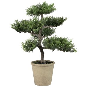 Northlight Real Touch™ Artificial Japanese Bonsai Tree in Weathered Pot - 20.25" - 1 of 4