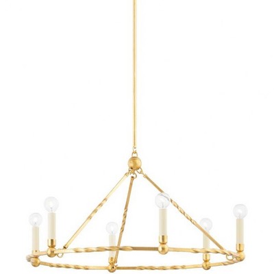 Mitzi Josephine 6 - Light Chandelier in  Vintage Gold Leaf